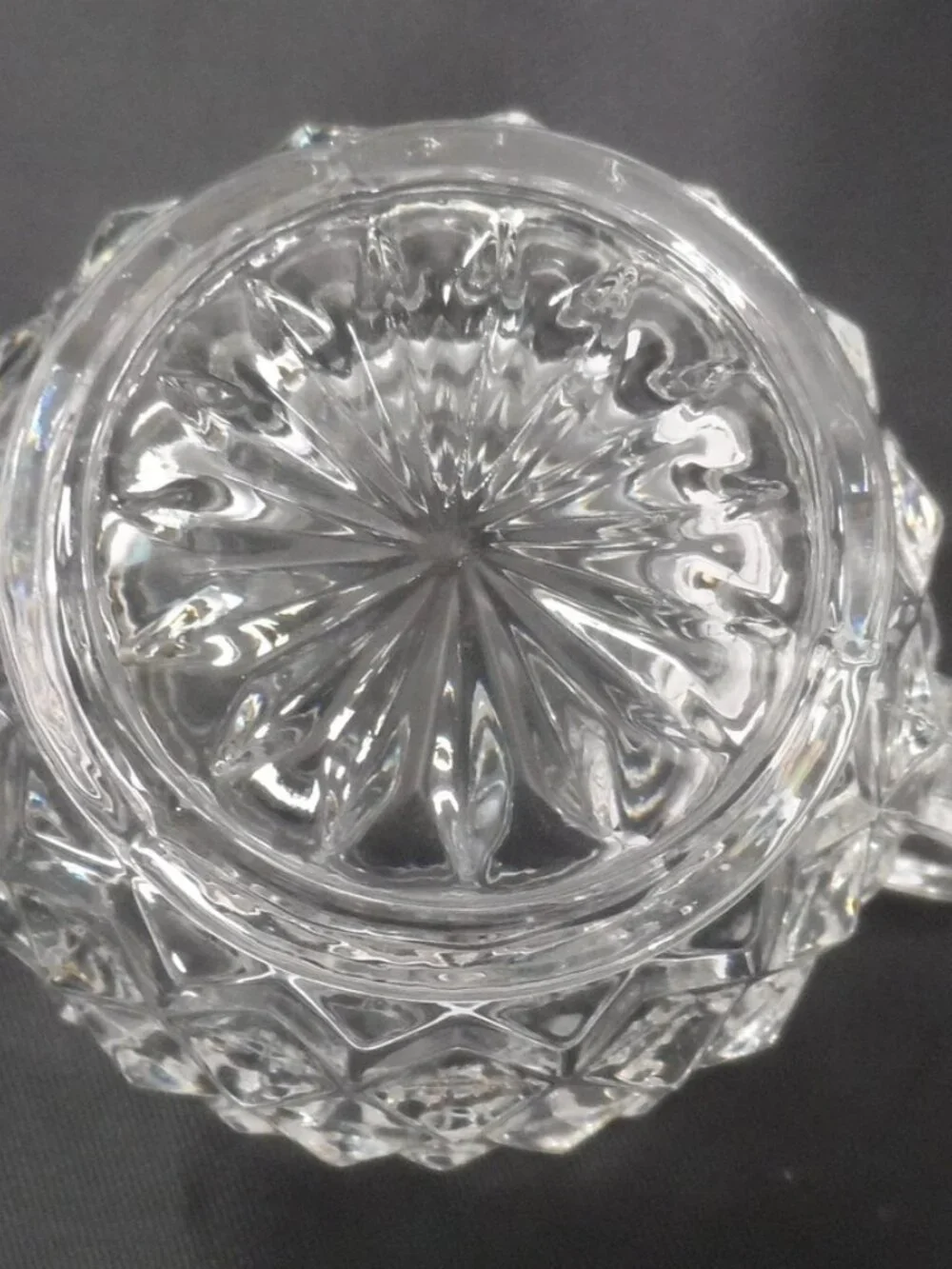 Fostoria American Cubist Clear Glass Creamer Pitcher 3